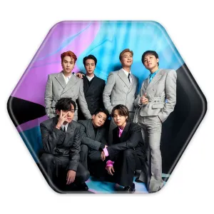 پیکسل شش ضلعی گروه بی تی اس BTS