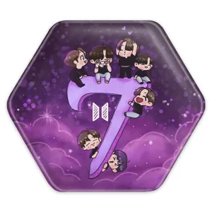 پیکسل شش ضلعی گروه بی تی اس BTS