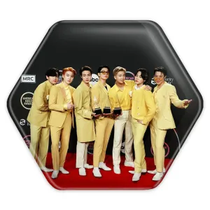 پیکسل شش ضلعی گروه بی تی اس BTS