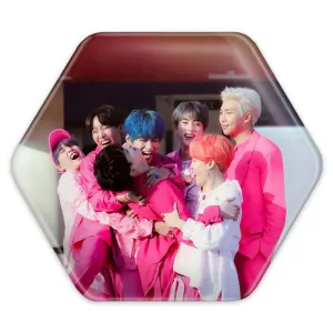 پیکسل شش ضلعی گروه بی تی اس BTS