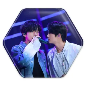پیکسل شش ضلعی گروه بی تی اس BTS
