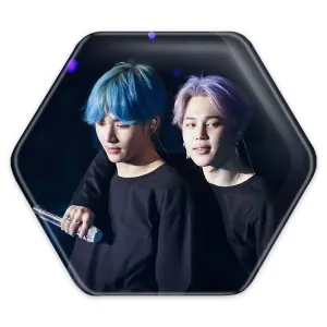 پیکسل شش ضلعی گروه بی تی اس BTS