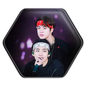 پیکسل شش ضلعی گروه بی تی اس BTS