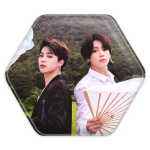 پیکسل شش ضلعی گروه بی تی اس BTS