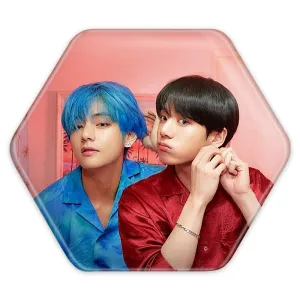 پیکسل شش ضلعی  تهیونگ و جونگ کوک ویکوک گروه بی تی اس BTS