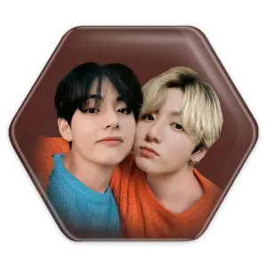پیکسل شش ضلعی  تهیونگ و جونگ کوک ویکوک گروه بی تی اس BTS