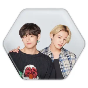 پیکسل شش ضلعی  تهیونگ و جونگ کوک ویکوک گروه بی تی اس BTS