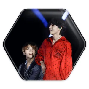 پیکسل شش ضلعی  تهیونگ و جونگ کوک ویکوک گروه بی تی اس BTS
