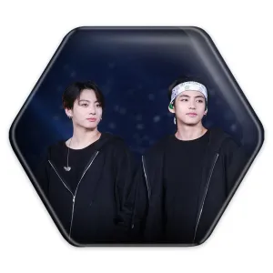 پیکسل شش ضلعی  تهیونگ و جونگ کوک ویکوک گروه بی تی اس BTS