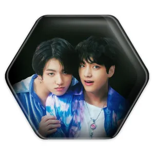 پیکسل شش ضلعی  تهیونگ و جونگ کوک ویکوک گروه بی تی اس BTS