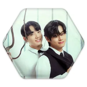پیکسل شش ضلعی  تهیونگ و جونگ کوک ویکوک گروه بی تی اس BTS