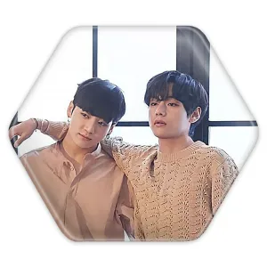 پیکسل شش ضلعی  تهیونگ و جونگ کوک ویکوک گروه بی تی اس BTS