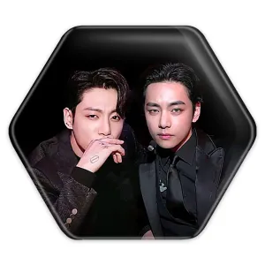 پیکسل شش ضلعی  تهیونگ و جونگ کوک ویکوک گروه بی تی اس BTS
