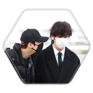 پیکسل شش ضلعی  تهیونگ و جونگ کوک ویکوک گروه بی تی اس BTS