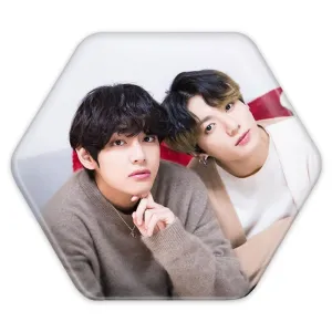 پیکسل شش ضلعی  تهیونگ و جونگ کوک ویکوک گروه بی تی اس BTS