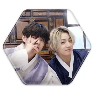 پیکسل شش ضلعی  تهیونگ و جونگ کوک ویکوک گروه بی تی اس BTS