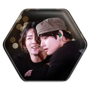 پیکسل شش ضلعی  تهیونگ و جونگ کوک ویکوک گروه بی تی اس BTS