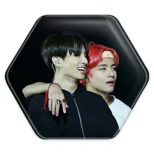 پیکسل شش ضلعی  تهیونگ و جونگ کوک ویکوک گروه بی تی اس BTS