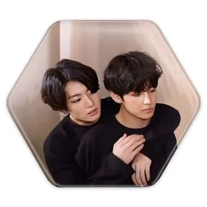 پیکسل شش ضلعی  تهیونگ و جونگ کوک ویکوک گروه بی تی اس BTS