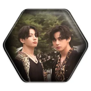 پیکسل شش ضلعی  تهیونگ و جونگ کوک ویکوک گروه بی تی اس BTS
