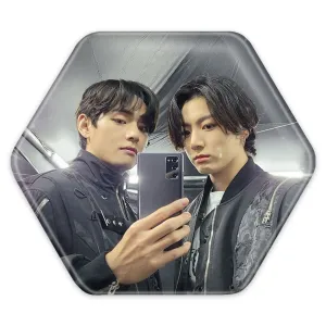 پیکسل شش ضلعی  تهیونگ و جونگ کوک ویکوک گروه بی تی اس BTS
