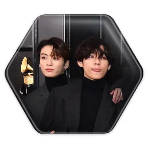 پیکسل شش ضلعی  تهیونگ و جونگ کوک ویکوک گروه بی تی اس BTS
