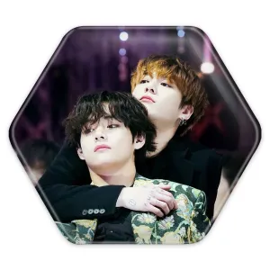 پیکسل شش ضلعی  تهیونگ و جونگ کوک ویکوک گروه بی تی اس BTS