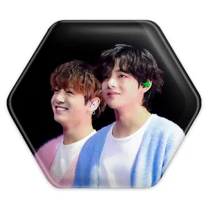 پیکسل شش ضلعی  تهیونگ و جونگ کوک ویکوک گروه بی تی اس BTS