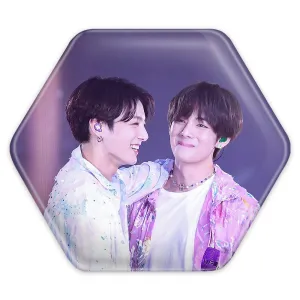 پیکسل شش ضلعی  تهیونگ و جونگ کوک ویکوک گروه بی تی اس BTS