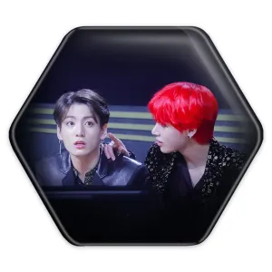 پیکسل شش ضلعی  تهیونگ و جونگ کوک ویکوک گروه بی تی اس BTS