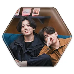 پیکسل شش ضلعی  تهیونگ و جونگ کوک ویکوک گروه بی تی اس BTS