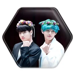 پیکسل شش ضلعی  تهیونگ و جونگ کوک ویکوک گروه بی تی اس BTS
