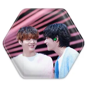 پیکسل شش ضلعی  تهیونگ و جونگ کوک ویکوک گروه بی تی اس BTS