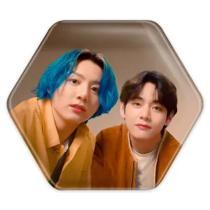 پیکسل شش ضلعی  تهیونگ و جونگ کوک ویکوک گروه بی تی اس BTS