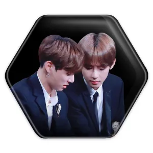 پیکسل شش ضلعی  تهیونگ و جونگ کوک ویکوک گروه بی تی اس BTS