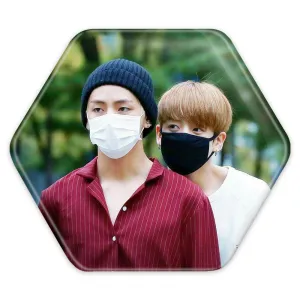 پیکسل شش ضلعی  تهیونگ و جونگ کوک ویکوک گروه بی تی اس BTS