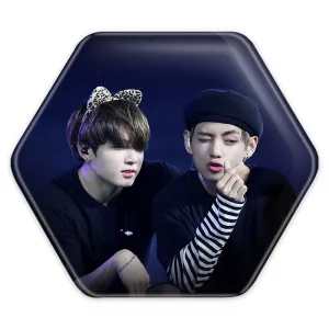 پیکسل شش ضلعی  تهیونگ و جونگ کوک ویکوک گروه بی تی اس BTS