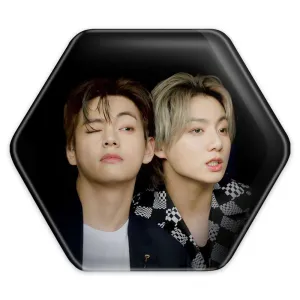 پیکسل شش ضلعی  تهیونگ و جونگ کوک ویکوک گروه بی تی اس BTS