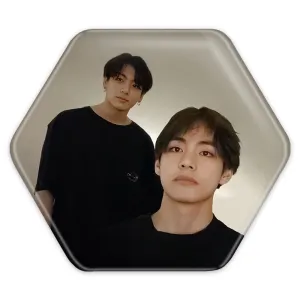 پیکسل شش ضلعی  تهیونگ و جونگ کوک ویکوک گروه بی تی اس BTS