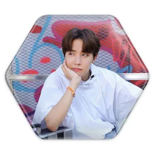 پیکسل شش ضلعی جی هوپ J Hope گروه بی تی اس BTS