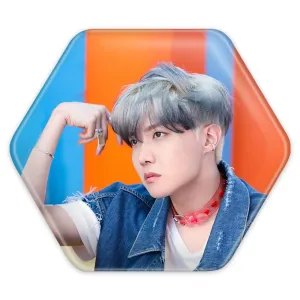پیکسل شش ضلعی جی هوپ J Hope گروه بی تی اس BTS