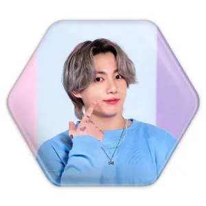 پیکسل شش ضلعی جونگ کوک Jung Kook گروه بی تی اس BTS