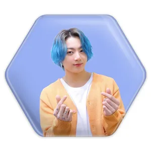 پیکسل شش ضلعی جونگ کوک Jung Kook گروه بی تی اس BTS