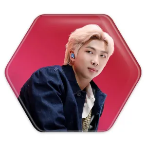 پیکسل شش ضلعی نامجون Namjoon گروه بی تی اس BTS