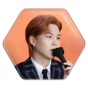 پیکسل شش ضلعی شوگا Suga گروه بی تی اس BTS