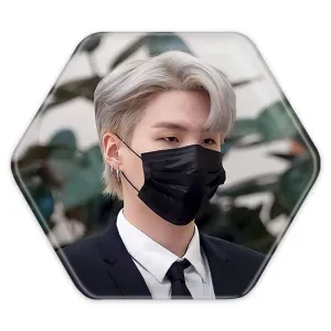 پیکسل شش ضلعی شوگا Suga گروه بی تی اس BTS