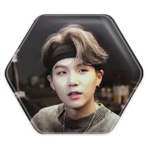 پیکسل شش ضلعی شوگا Suga گروه بی تی اس BTS