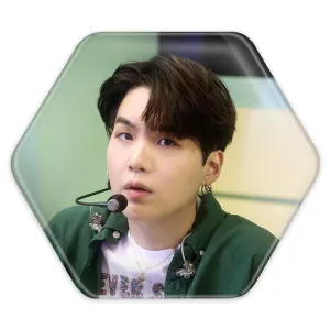 پیکسل شش ضلعی شوگا Suga گروه بی تی اس BTS