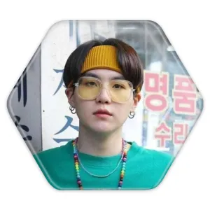 پیکسل شش ضلعی شوگا Suga گروه بی تی اس BTS