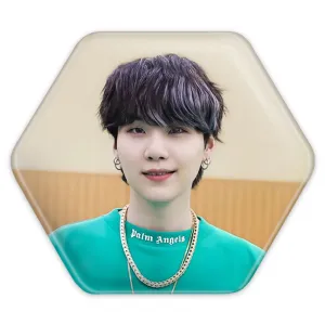 پیکسل شش ضلعی شوگا Suga گروه بی تی اس BTS